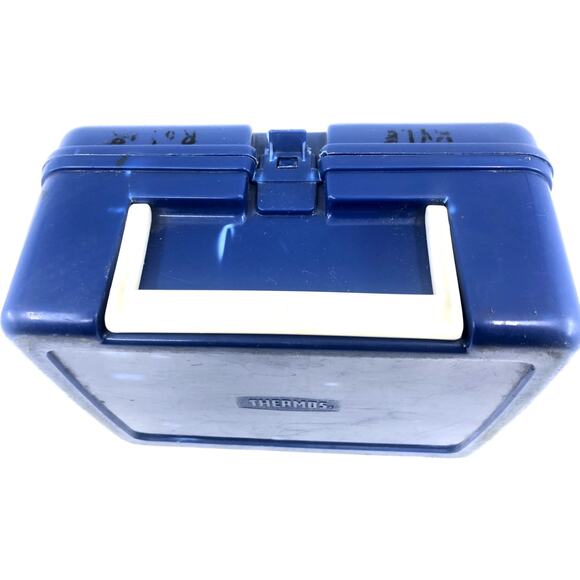 Teenage Mutant Ninja Turtles Blue Vintage 1990 Thermos Lunchbox - Picture 3 of 7